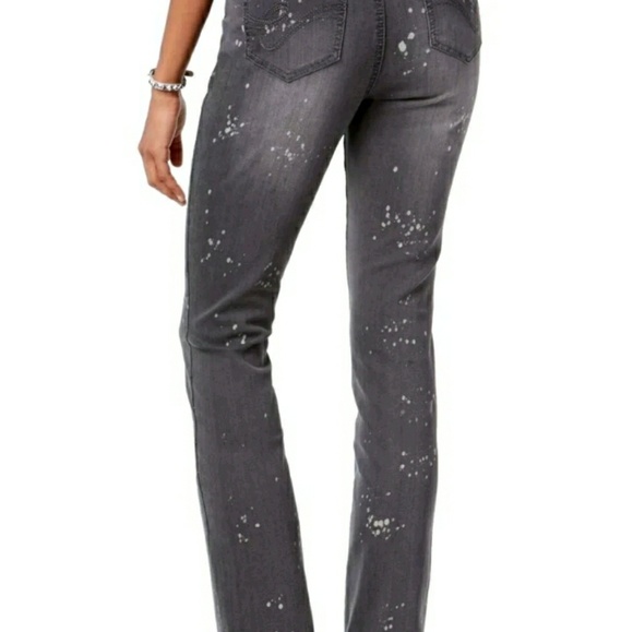 🎀Clearance🎀 NWT Earl Paint Splatter skinny midrise JEANS. GRAY with "splatter" - Picture 4 of 5
